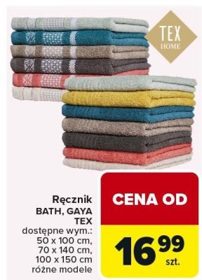 Ręcznik BATH, GAYA TEX dostępne modele 50 x 100 cm, 70 x 140 cm, 100 x 150 cm różne modele promocja w Carrefour