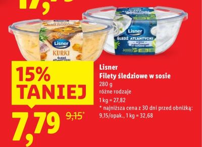 Filety śledziowe w sosie promocja w Lidl