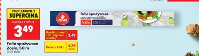 Folia spożywcza Zosia, 50 m promocja w Biedronka