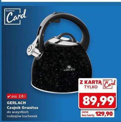 Czajnik granitex 2.8 l Gerlach promocja