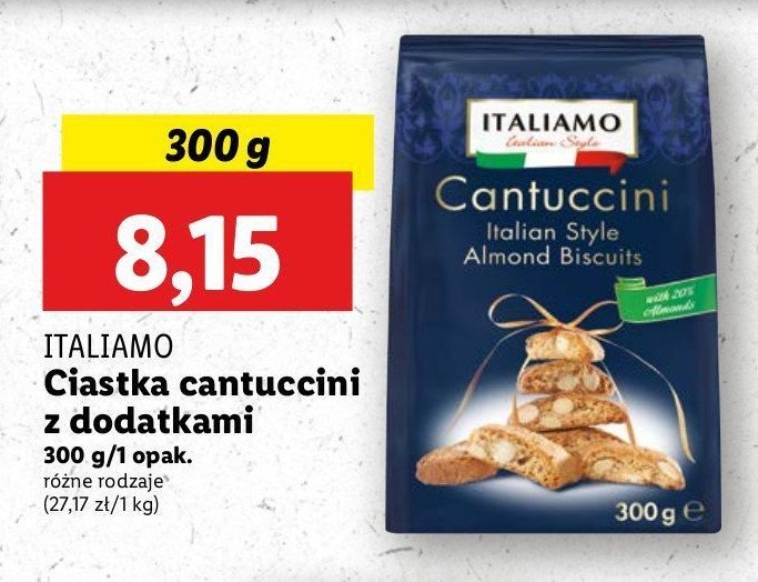 Włoskie ciastka cantuccini migdałowe Italiamo promocja