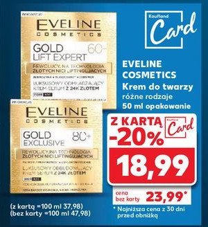 Krem do twarzy dzień 60+ Eveline gold lift expert promocja w Kaufland