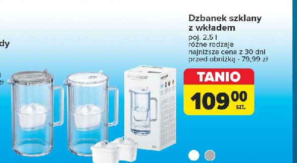 Dzbanek szklany 2.5 l + wkład maxfor Aquaphor promocja