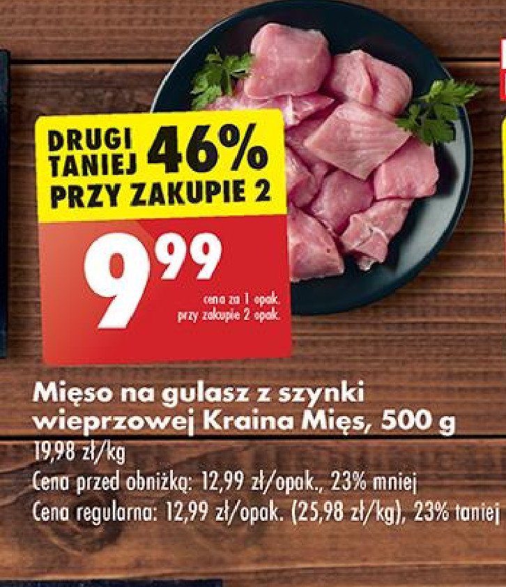 Mięso na gulasz z szynki Kraina mięs promocja