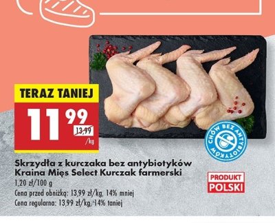 Skrzydła z kurczaka farmerskiego Kraina mięs select promocja
