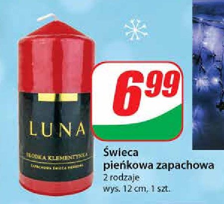 Świeca pieńkowa klementynka LUNA promocja