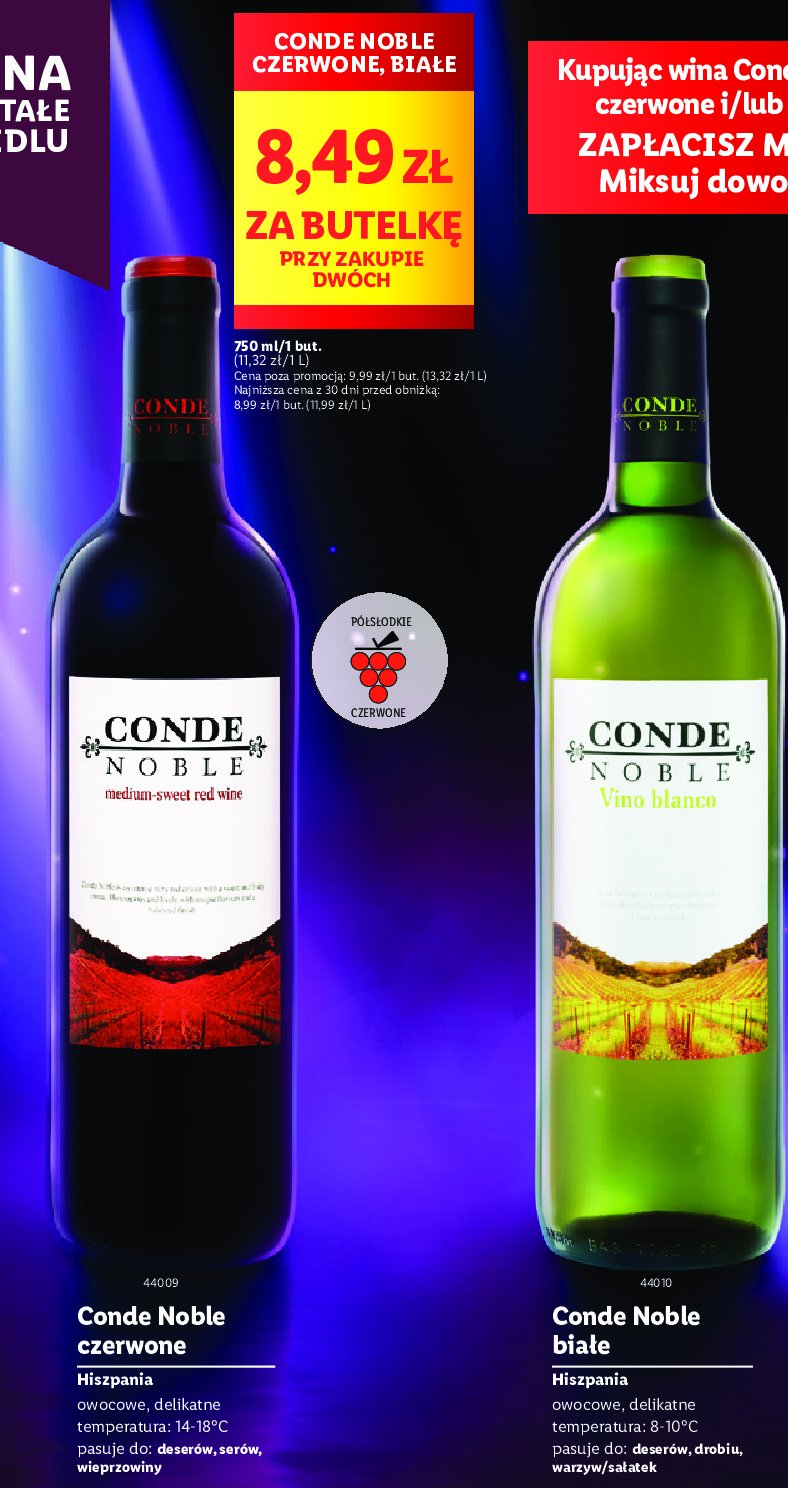 Wino CONDE NOBLE BLANCO promocja
