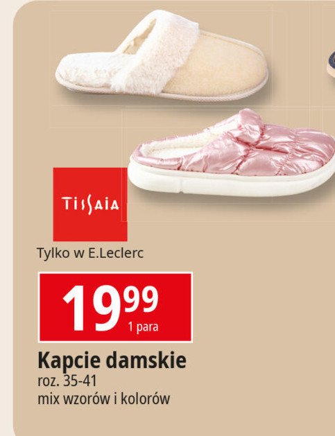 Kapcie damskie 35-41 Tissaia promocja