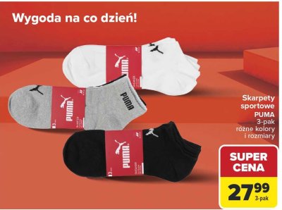 Skarpety sportowe 3-pak różne kolory i rozmiary promocja w Carrefour