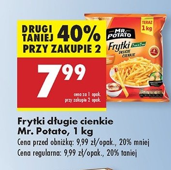 Frytki długie cienkie Mr. potato promocja w Biedronka