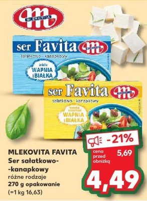Ser sałatkowo-kanapkowy różne rodzaje Favita promocja w Kaufland