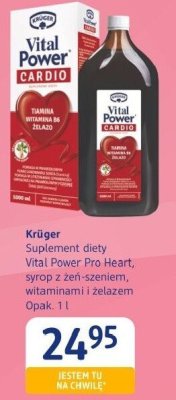 Suplement diety Krüger Suplement diety Vital Power Pro Heart, syrop z żeń-szeniem, witaminami i żelazem promocja w Drogerie DM