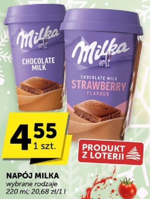 Napój mleczny Milka Chocolate Milk Strawberry Flavour promocja w Euro Sklep