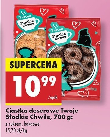 Ciastka deserowe kakaowe Twoje słodkie chwile promocja w Biedronka
