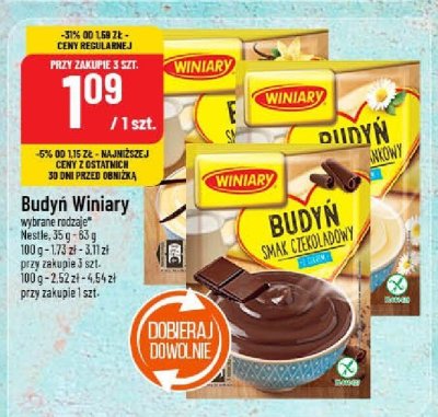 Budyń Winiary wybrane rodzaje promocja w POLOmarket