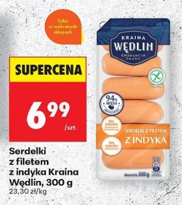 Serdelki z filetem z indyka  promocja w Biedronka