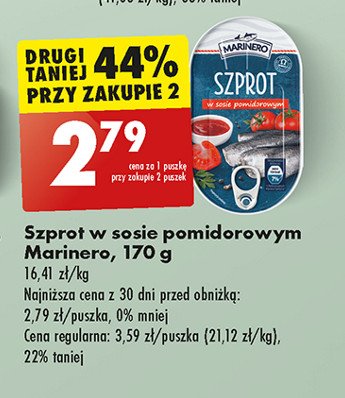 Szprot w sosie pomidorowym Marinero promocja