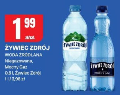Woda źródlana Żywiec Zdrój mocny gaz promocja w Chorten