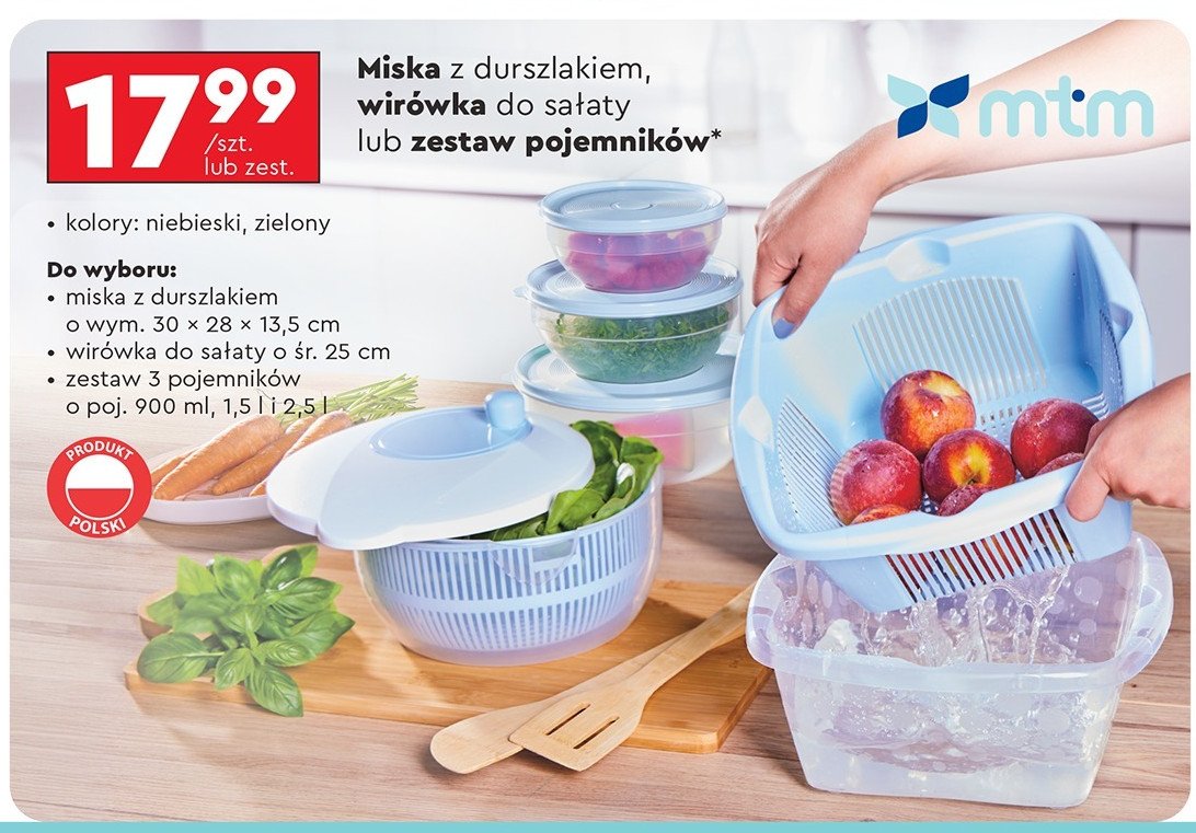 Wirówka do sałaty Mtm promocja w Biedronka