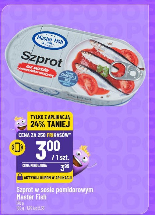 Szprot w sosie pomidorowym Master fish promocja