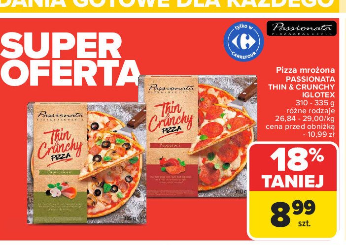 Pizza capriciosa Iglotex passionata promocja w Carrefour Market