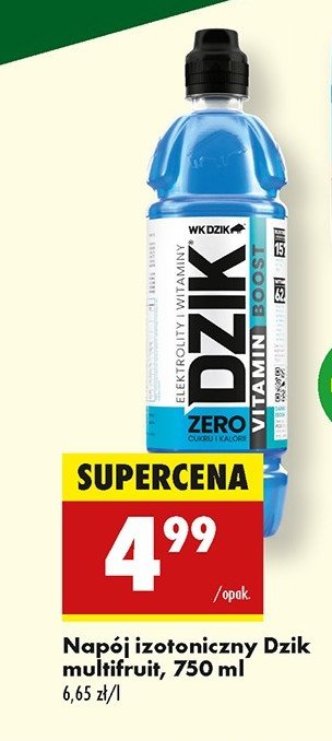 Napój witaminowy zero Dzik promocja w Biedronka