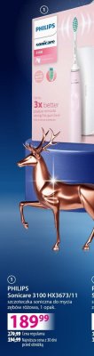 Szczoteczka elektryczna PHILIPS Sonicare 3100 HX3673/11 promocja w Hebe