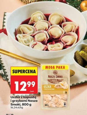 Uszka z kapustą i grzybami Nasze Smaki promocja w Biedronka