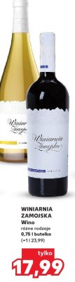 Wino WINIARNIA ZAMOJSKA różne rodzaje promocja w Kaufland