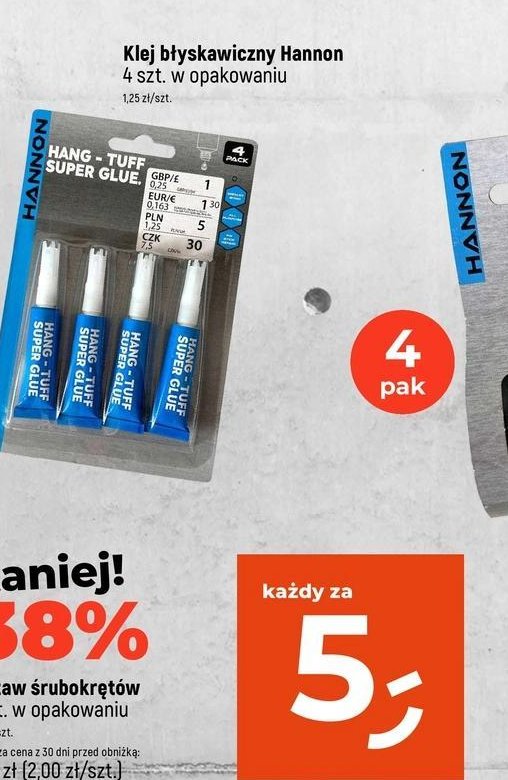 Klej błyskawiczny Hannon promocja