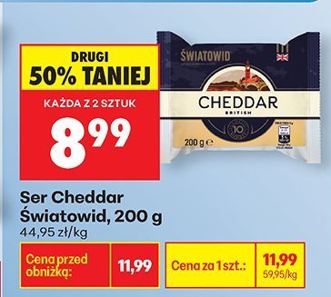 Ser Cheddar, 200 g promocja w Biedronka