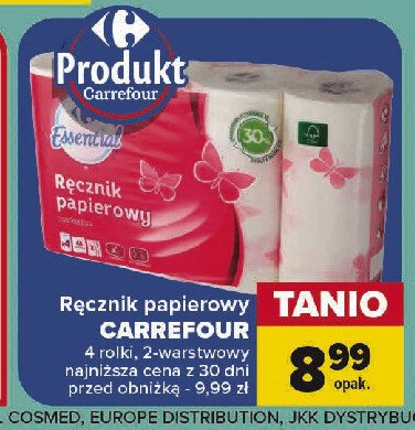 Recznik papierowy Carrefour essential promocja