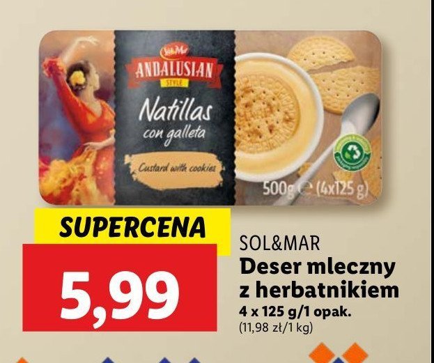 Pudding waniliowy z ciasteczkami Sol&mar promocja