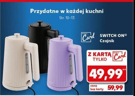 Czajnik 1.5 l Switch on promocja w Kaufland