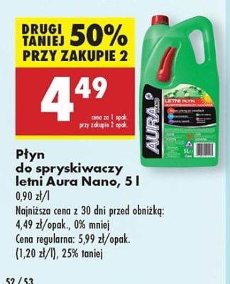 P艂yn do spryskiwaczy letni Aura nano promocja