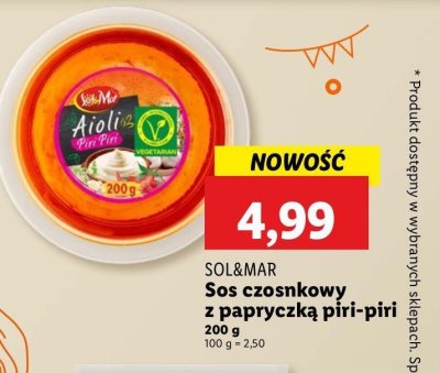 Krem czosnkowy aioli Sol&mar promocja
