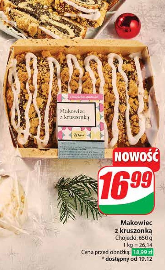 Makowiec z kruszonką Chojecki promocja w Dino