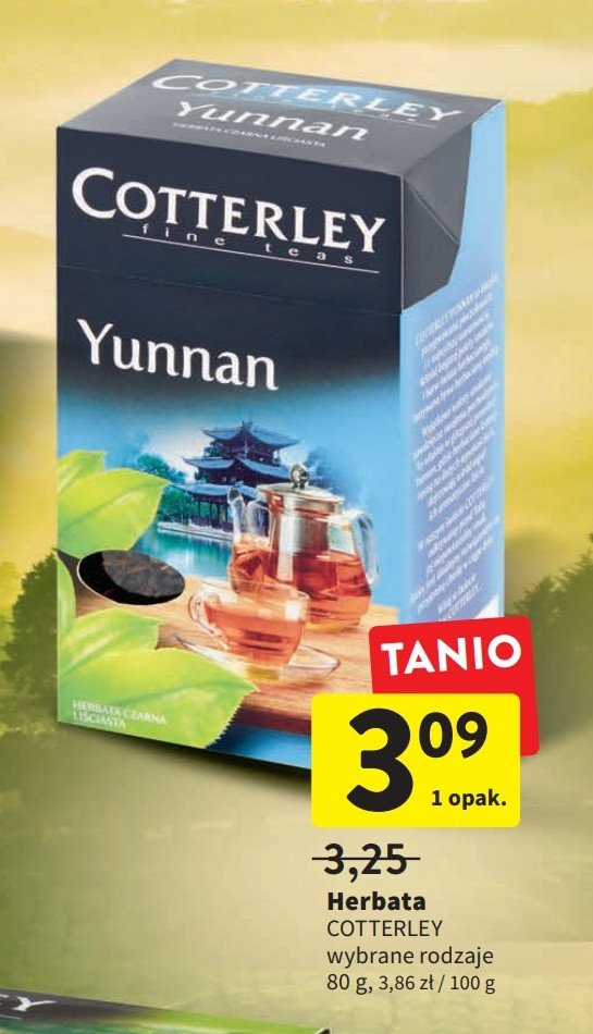 Herbata yunnan Cotterley promocja