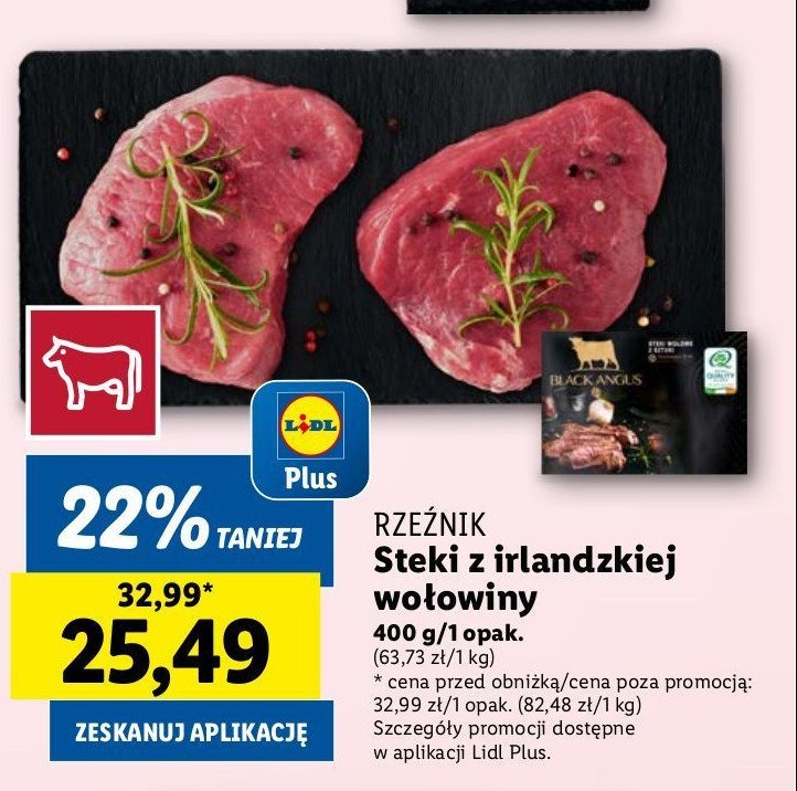 Stek z irlandzkiej wołowiny Rzeźnik codzienna dostawa promocja