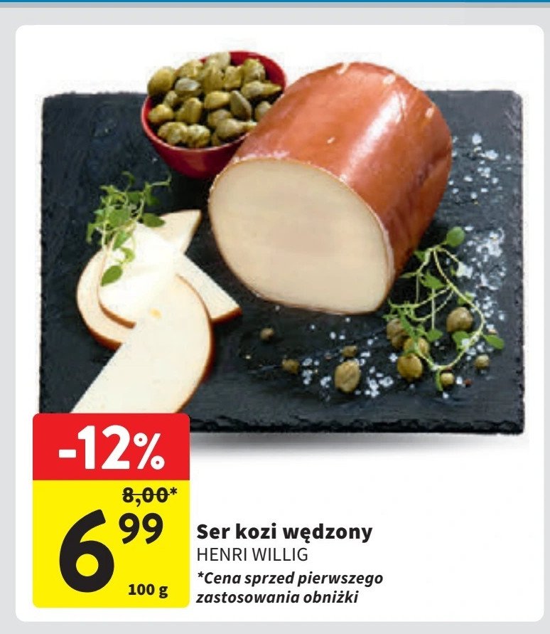 Ser kozi wędzony Henri willig promocja w Intermarche