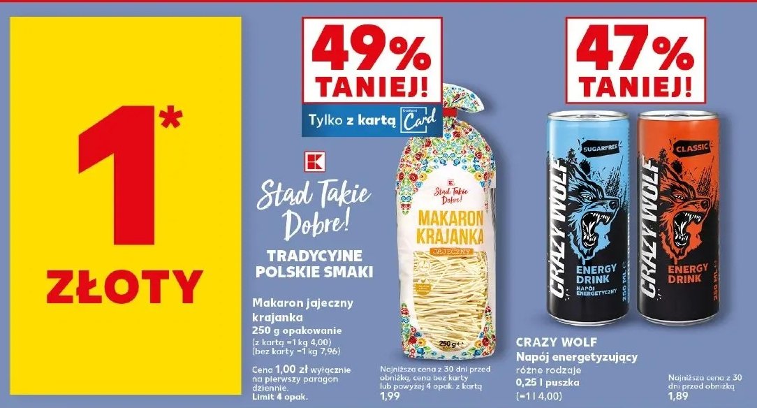 Nap贸j energetyczny bez cukru Crazywolf promocja