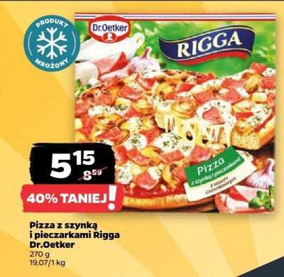 Pizza z szynką i pieczarkami Rigga Dr.Oetker promocja w Netto