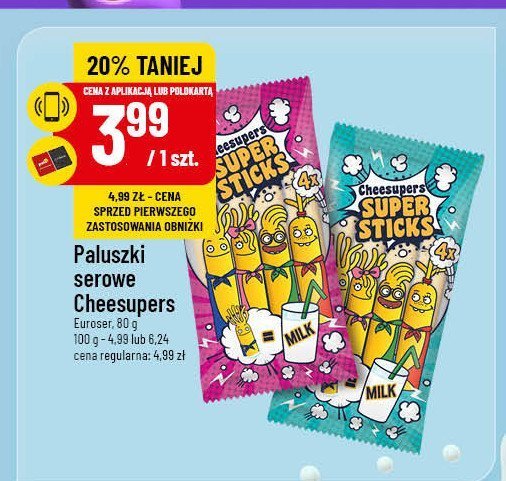 Paluszki serowe miętowe Cheesupers super sticks promocja