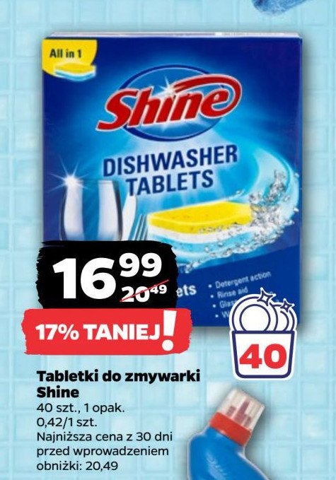 Tabletki do zmywarki Shine all in 1 promocja