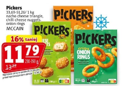 Pickers McCain nacho cheese triangle, chili cheese triangles, onion rings promocja w Prim Market