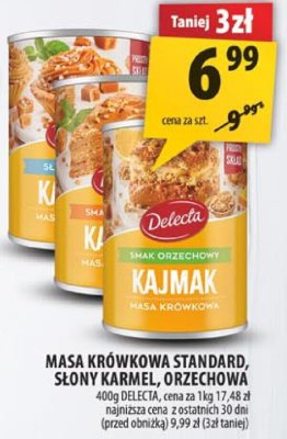Masa krówkowa standard, słona krówka, orzechowa Delecta promocja w Arhelan