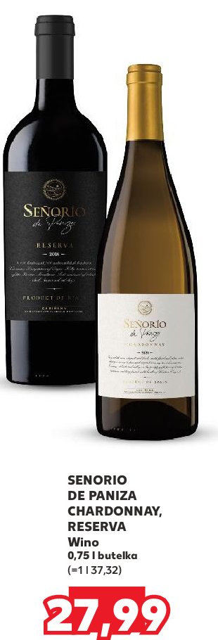 Wino Senorio de paniza chardonnay promocja w Kaufland