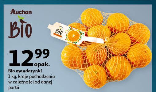 Mandarynki bio Auchan promocja w Auchan