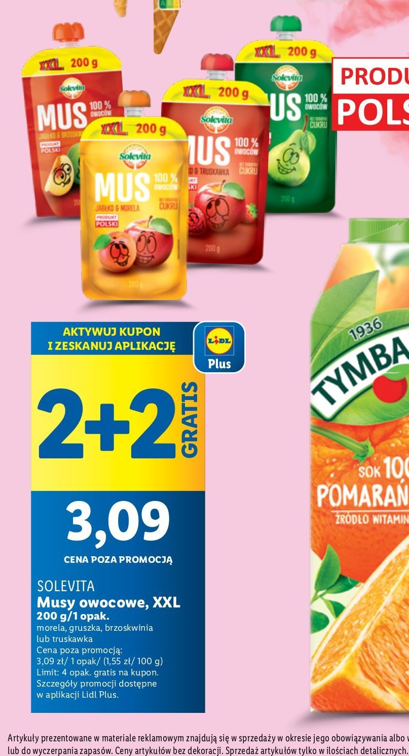 Mus jabłko truskawka Solevita promocja