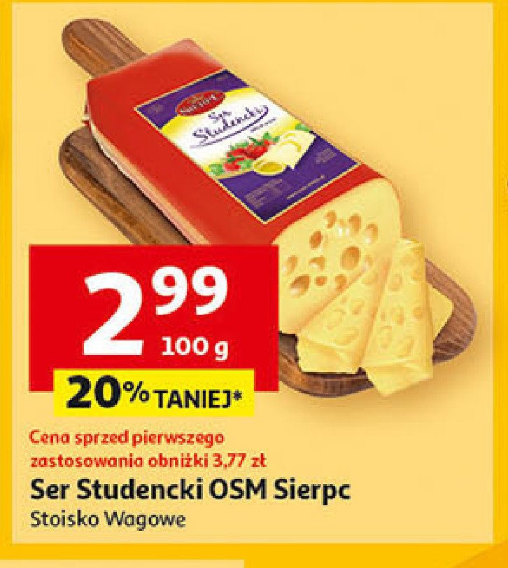 Ser studencki Sierpc promocja w Auchan